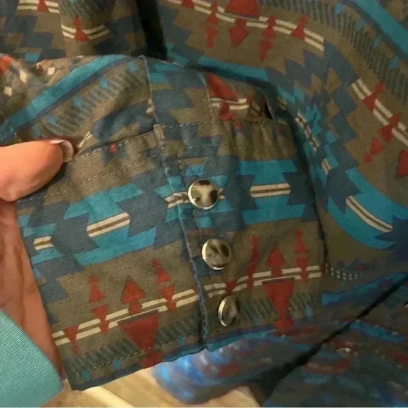New Men’s Roper LS Horizontal Print Shirt XL - Picture 4 of 12